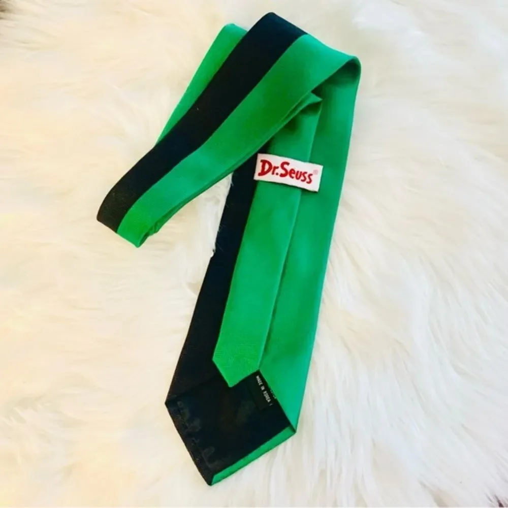 Dr. Seuss the Grinch Silk Tie‎ Green Black